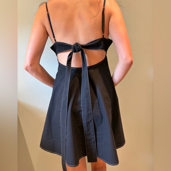 Isalis Black Cotton Button-Down Dress - Picture 5 of 5